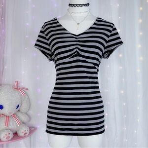 Merona Classic Black and White Striped Shirt